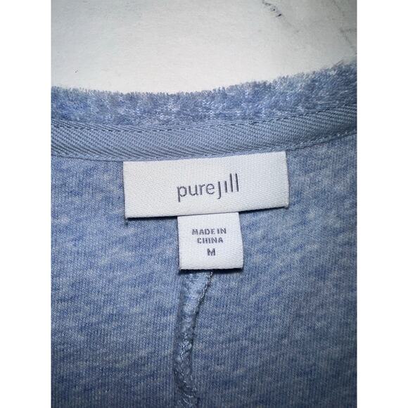 J Jill Dress Womens Medium Pure Jill Blue Swing Tee Shirt Pockets Mini Stretch - Picture 7 of 8